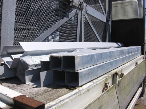 galvanised steel box sections